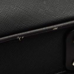 Karl Lagerfield Black Coated Canvas K/IKONIC Trolley bag