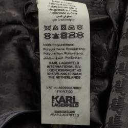 Karl Lagerfield Black Coated Canvas K/IKONIC Trolley bag