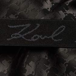 Karl Lagerfield Black Coated Canvas K/IKONIC Trolley bag