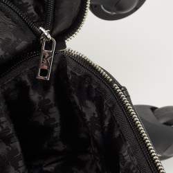 Karl Lagerfield Black Coated Canvas K/IKONIC Trolley bag