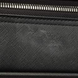 Karl Lagerfield Black Coated Canvas K/IKONIC Trolley bag