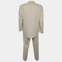 Kenzo Homme Beige Wool Tailored Suit XL