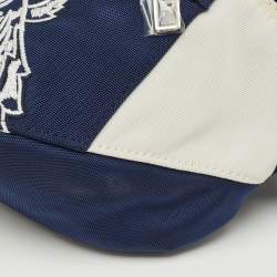 مملوكة مسبقًا Kenzo Navy Blue/White Nylon Tiger Embroidered Belt Bag