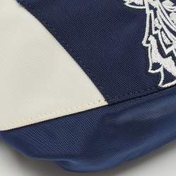 مملوكة مسبقًا Kenzo Navy Blue/White Nylon Tiger Embroidered Belt Bag