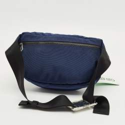 مملوكة مسبقًا Kenzo Navy Blue/White Nylon Tiger Embroidered Belt Bag