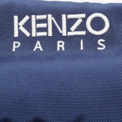 مملوكة مسبقًا Kenzo Navy Blue/White Nylon Tiger Embroidered Belt Bag