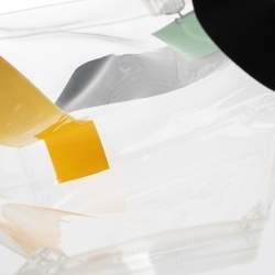 Pre Owned Kenzo Yellow/Clear PVC Logo Shopper Tote