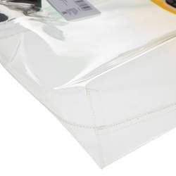 Pre Owned Kenzo Yellow/Clear PVC Logo Shopper Tote