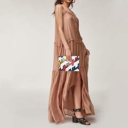 Pre Owned Kenzo Multicolor Leather And Patent Leather Zip Pouch