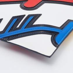 Pre Owned Kenzo Multicolor Leather And Patent Leather Zip Pouch