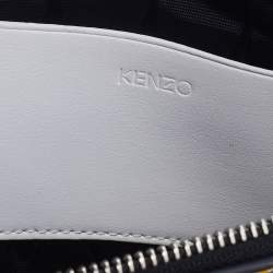 Pre Owned Kenzo Multicolor Leather And Patent Leather Zip Pouch