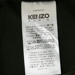 مملوكة مسبقًا Kenzo Black Graphic Print Cotton Boxy T-Shirt M
