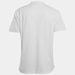 Pre Owned Kenzo White Boke Flower Applique Pique Crest Classic T-Shirt L