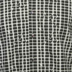 Kenzo Black/White Printed Cotton Button Front Shirt S