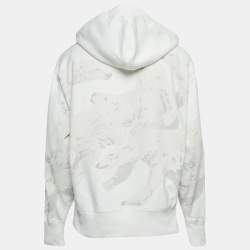 Kenzo White Polar Bear Print Cotton Knit Seasonal Hoodie M