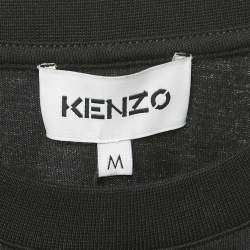 مملوكة مسبقًا تي شيرت واسع كينزو جيرسي أسود كي-تايجر مقاس وسط