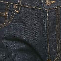 Kenzo Navy Blue Denim Roll-Up Slim Jeans S Waist 31"