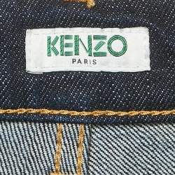 Kenzo Navy Blue Denim Roll-Up Slim Jeans S Waist 31"
