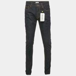 Kenzo Navy Blue Denim Roll-Up Slim Jeans S Waist 31"