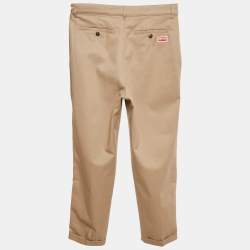 Pre Owned Kenzo Beige Gabardine Chino Trousers S