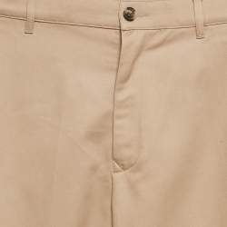 Pre Owned Kenzo Beige Gabardine Chino Trousers S