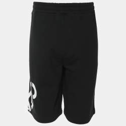 Kenzo Black Jersey Logo Print Short L