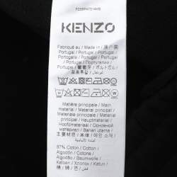 Kenzo Black Jersey Logo Print Short L