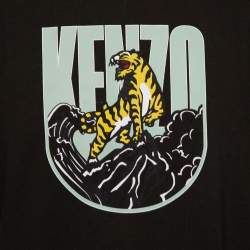 Pre Owned تي شيرت كينزو قطن أخضر حلية تايغر كابسول مقاس كبير جدًا - إكس لارح