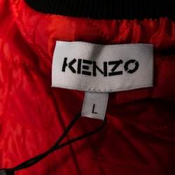 Pre Owned سويت شيرت كينزو x كانساس ياماموتو تريكو قطن أسود مطبوع شيتا مقاس كبير (لارج)