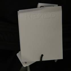 Pre Owned Kenzo Black Logo Print Cotton Track Pants S