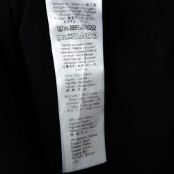 Pre Owned Kenzo Black Tiger Logo Embroidered Cotton Sweatshirt S