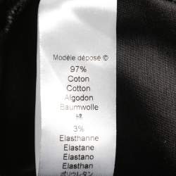 Pre Owned Kenzo Black Contrast Strokes Printed Denim Jeans XL Waist 35"