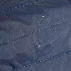 Pre Owned Kenzo Blue Printed Quilted Reversible Jacket M