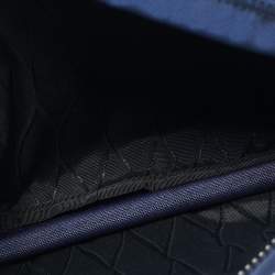 Pre Owned Kenzo Navy Blue/White Nylon Embroidered Tiger Belt Bag