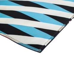 Kenzo Multicolor Striped Fabric and Leather A4 Zip Pouch