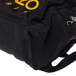 Pre Owned Kenzo Black Nylon Embroidered Tiger Backpack