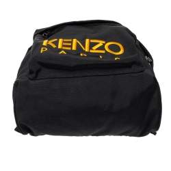 Pre Owned Kenzo Black Nylon Embroidered Tiger Backpack