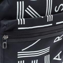 Pre Owned Kenzo Black Nylon Logo Backpack