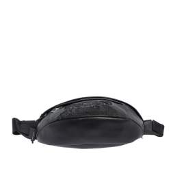 Pre Owned Kenzo Black Leather Tiger Embroidered Belt Bag