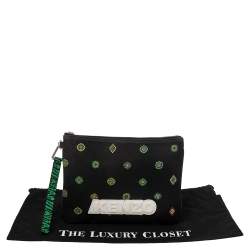 Kenzo x H&M Multicolor Animal Print And Geometric Pattern Nylon Pouch