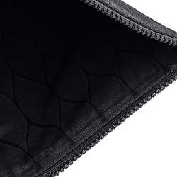 Pre Owned Kenzo Black Nylon Logo Embroidered Pouch