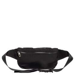 Pre Owned Kenzo Black Black Nylon Kampus Embroidered Belt Bag