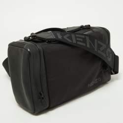 Pre Owned Kenzo Black Nylon and Faux Leather Crossbody Bag