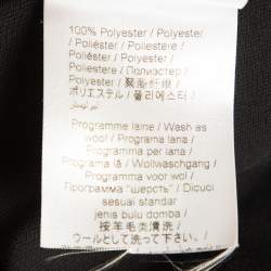 Kenzo Black Embroidered Crepe Sweatshirt XL