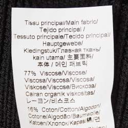 Pre Owned Kenzo Black Embroidered Rib Knit Jumper M