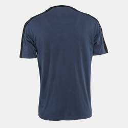 Pre Owned Kenzo Navy Blue Tiger Print Cotton Crew Neck T-Shirt L