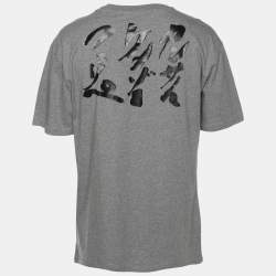 Kenzo x Kansai Yamamoto Grey Three Tiger Print Cotton T-Shirt M