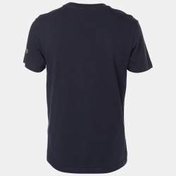 Pre Owned Kenzo Navy Blue Cotton Tiger Print T-Shirt S