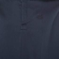Kenzo Midnight Blue Tiger Embroidered Cotton Polo Shirt M
