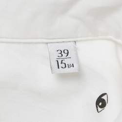 Kenzo White Eye Print Cotton Button Front Shirt M